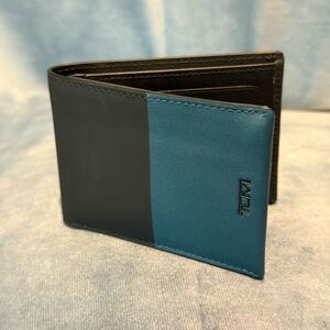 Tumi Dual-Tone Black and Blue Card Holder